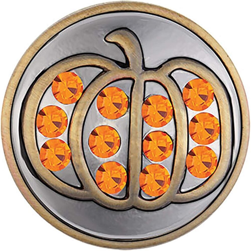 Brass Pumpkin Charm Accessory | Interchangeable, Customizable & Adjustable Snap